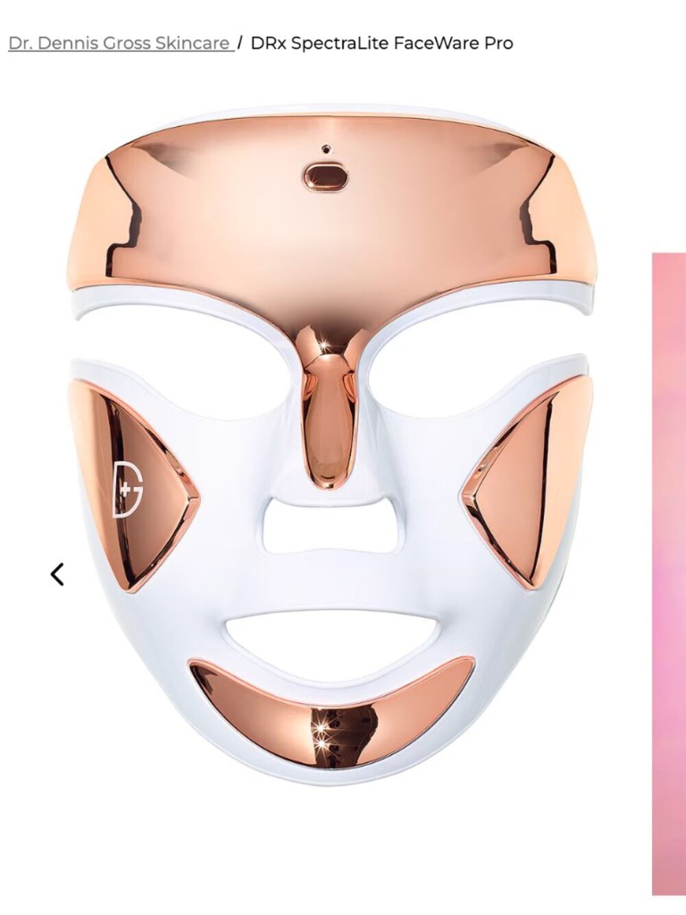 DRx SpectraLite FaceWare Pro Masque LED, red light therapy mask